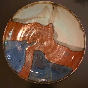 John Gerletti rare glazed pottery charger plate (13.5”)